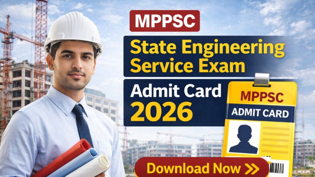 MPPSC State Engineering Service Exam Admit Card 2026