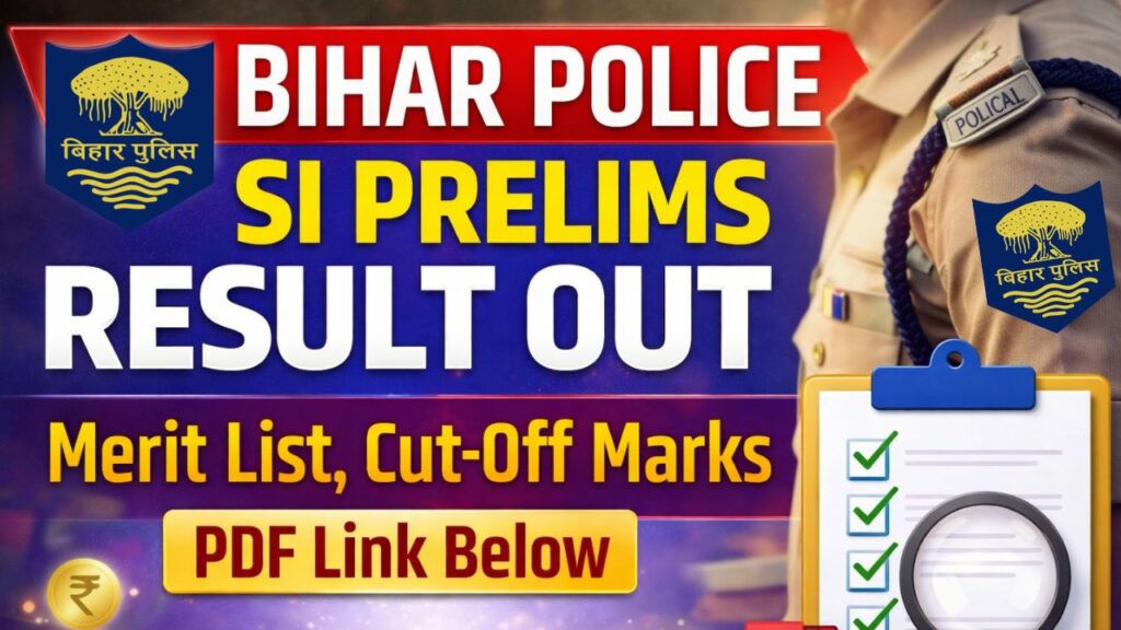 BPSSC Police Sub Inspector Prelims Result 2026