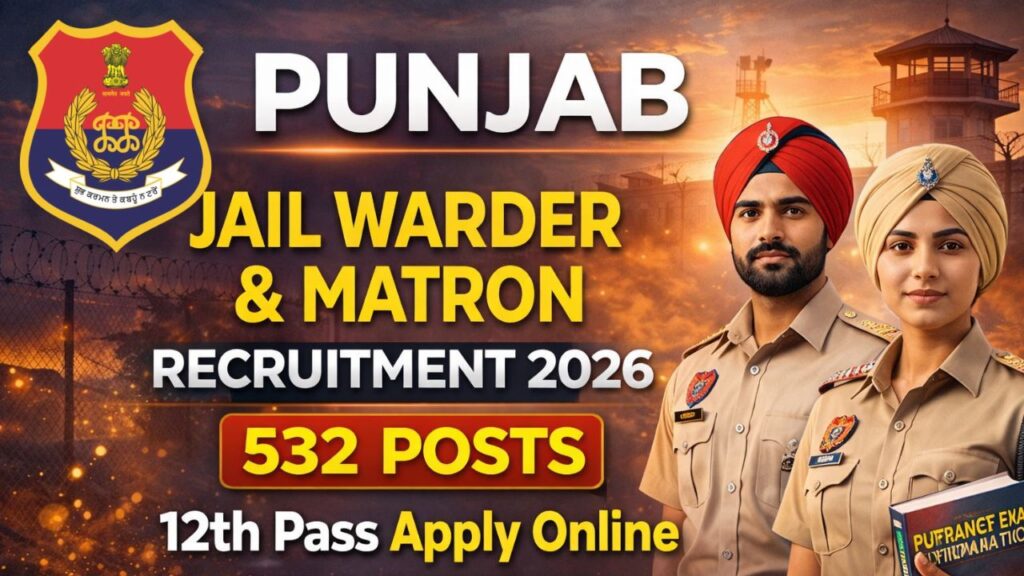 PSSSB Punjab Jail Warder & Matron Recruitment 2026