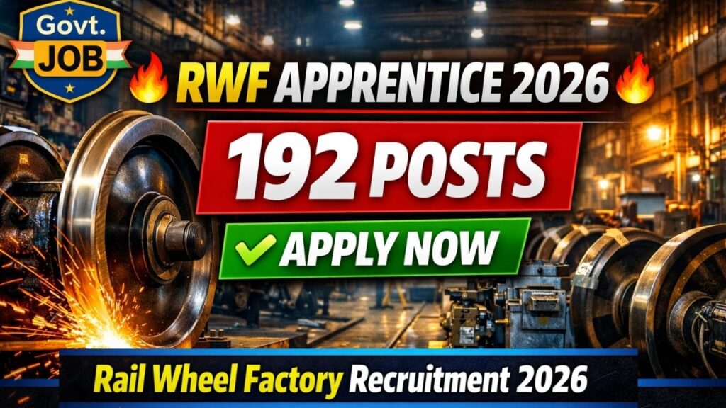 Rail Wheel Factory Apprentice Recruitment 2026