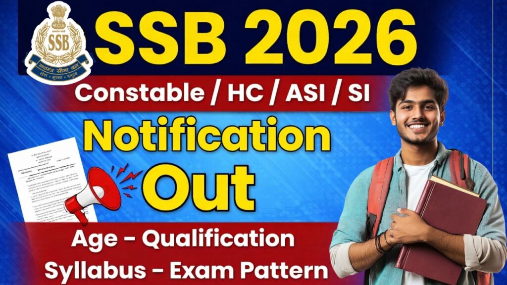 SSB Constable, HC, ASI & SI Recruitment 2026