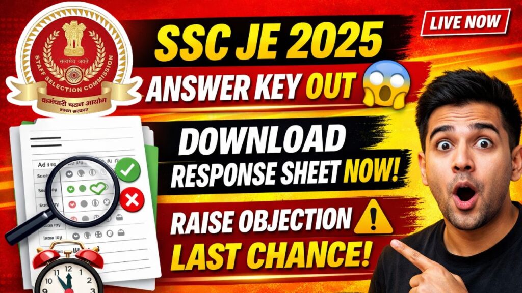 SSC JE Tier 1 Answer Key 2025