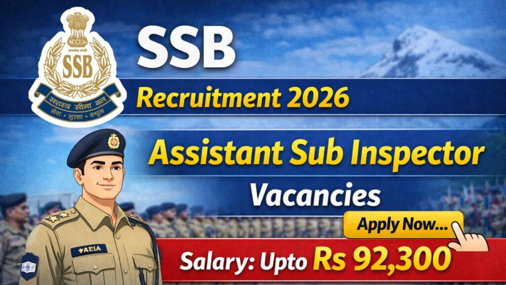 SSB Assistant Sub Inspector (ASI) Recruitment 2026