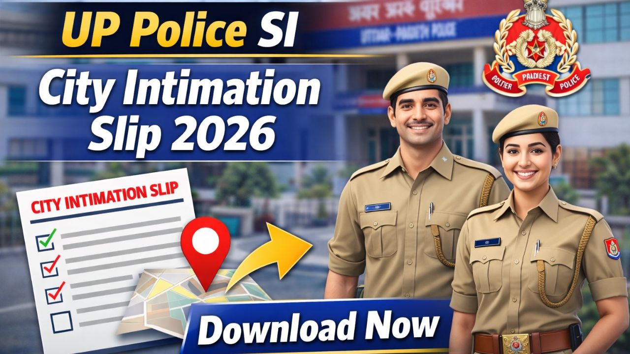 Up Police Introgation UP Police SI City Intimation Slip 2026 Released – Download Exam City ...
