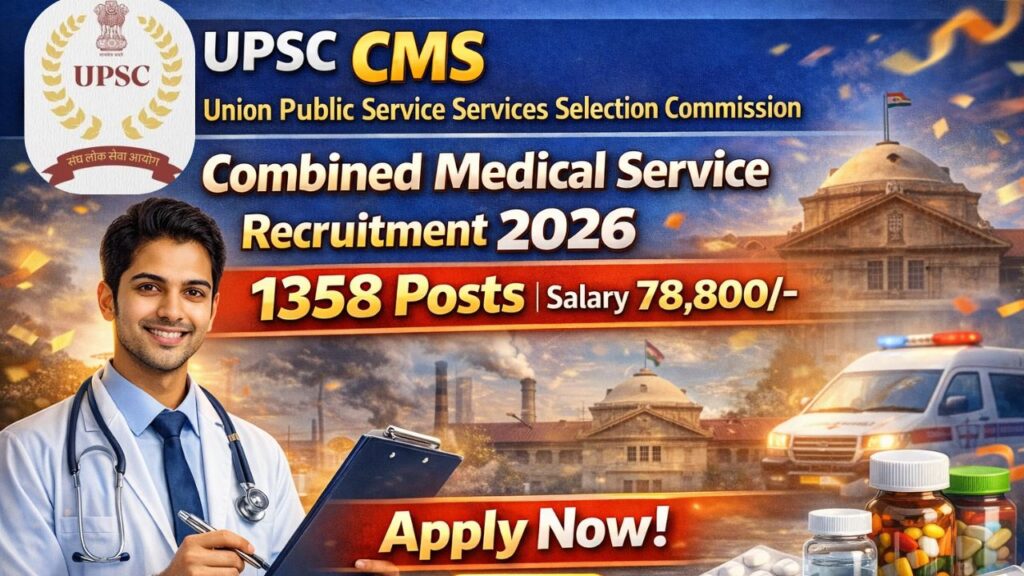 UPSC CMS Combined Medical Service Recruitment 2026