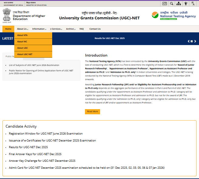 UGC NET June Application Form 2026