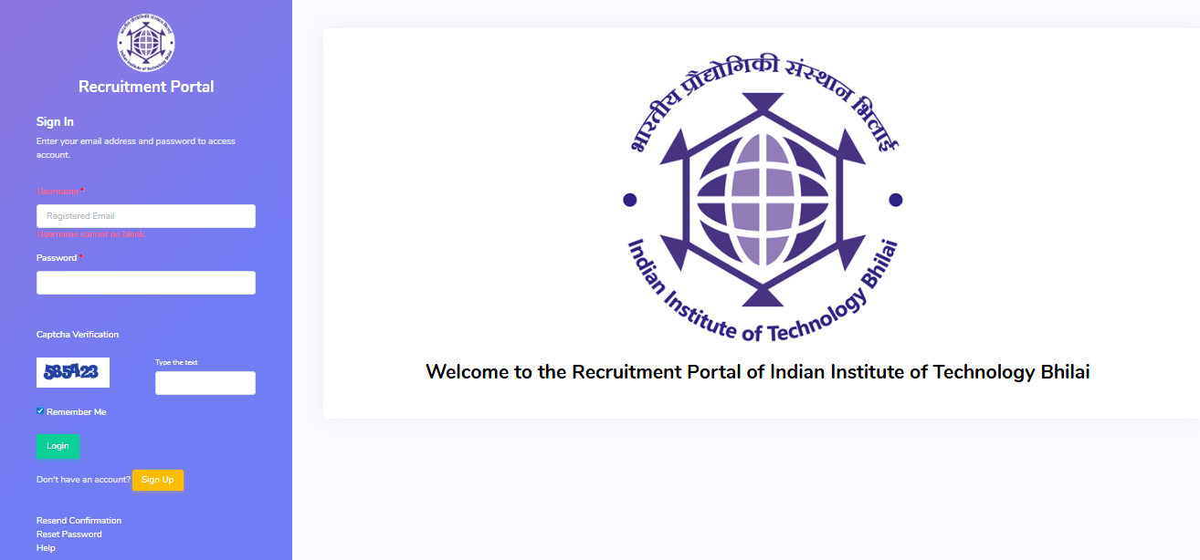 IIT Bhilai Recruitment 2026