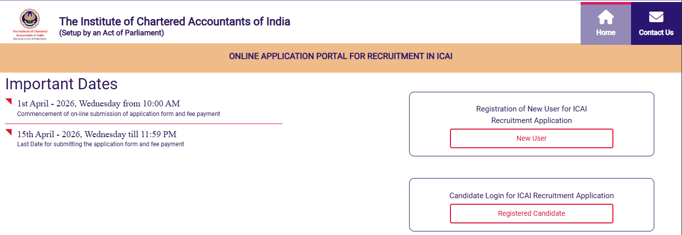 ICAI Executive Officer Recruitment 2026