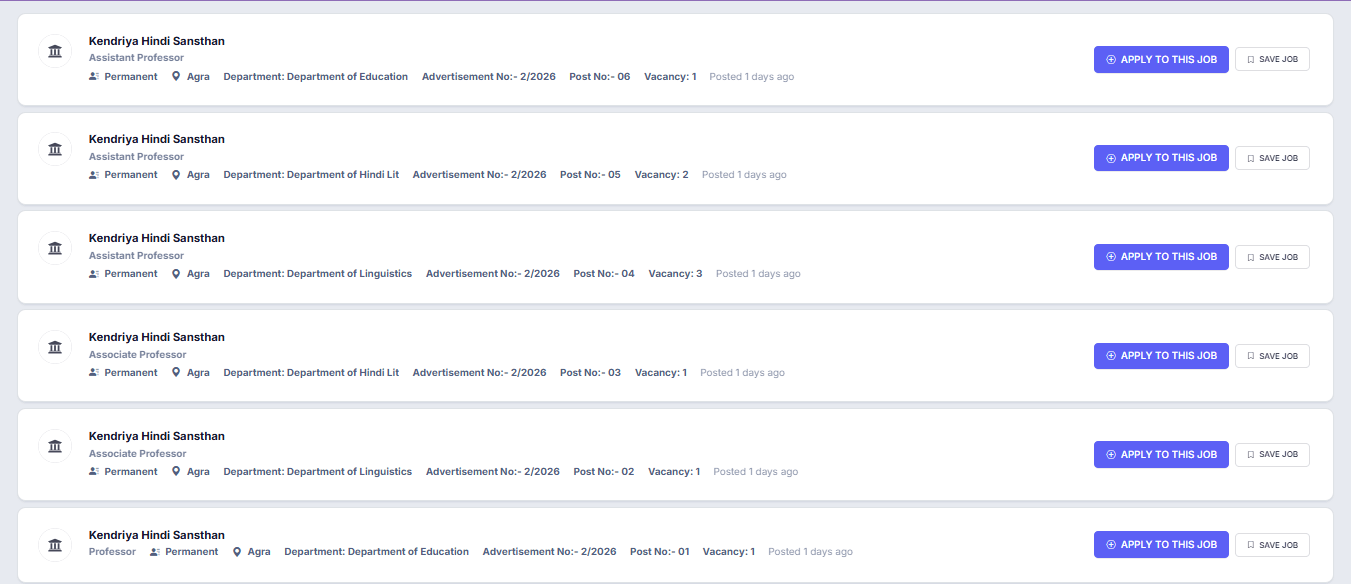 Kendriya Hindi Sansthan Recruitment 2026