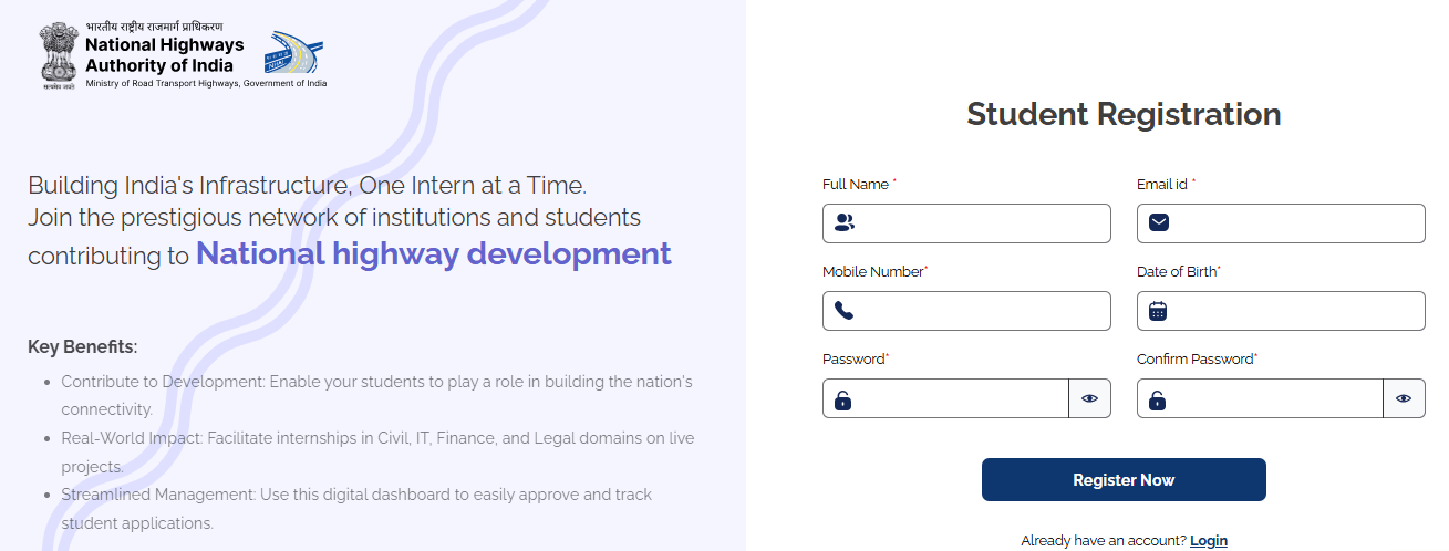 NHAI Summer Internship 2026