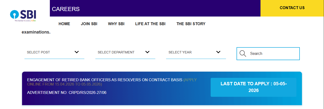SBI Resolver Recruitment 2026
