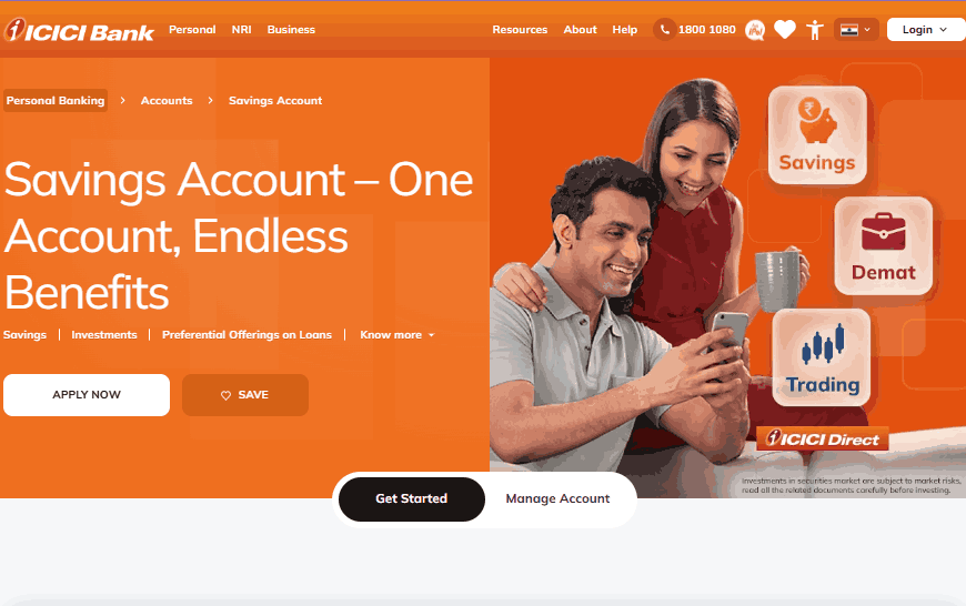 ICICI Zero Balance Account Opening Online