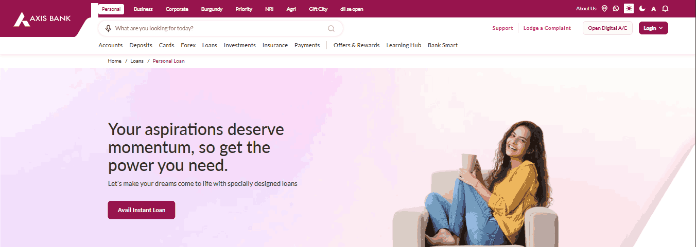 Axis Bank Personal Loan Online Apply
