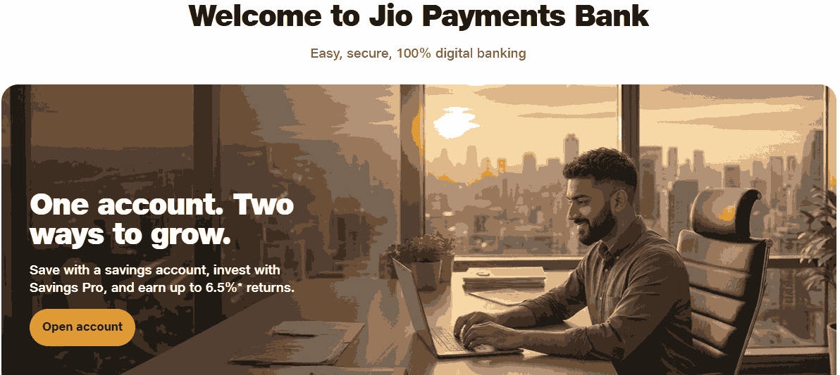 Jio Payment Bank Account Open