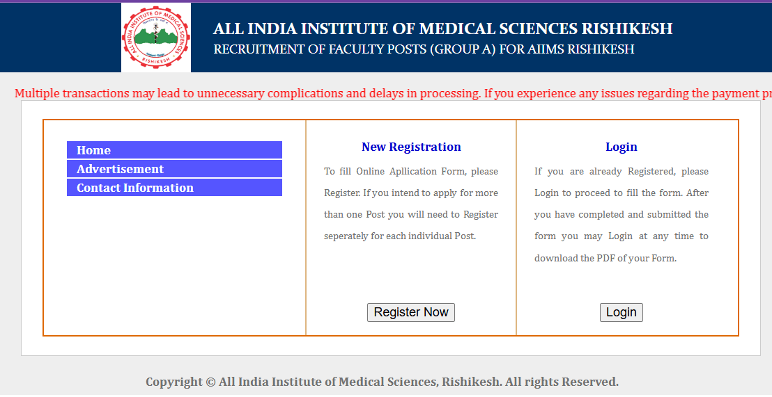 AIIMS Rishikesh Faculty Recruitment 2026