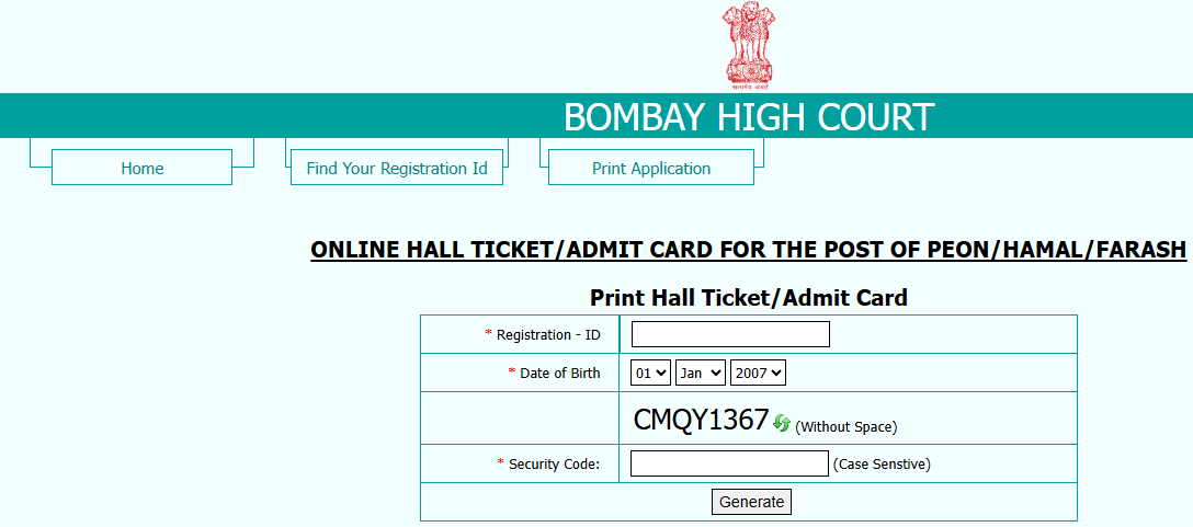 Bombay High Court Clerk, Driver & Peon Admit Card 2026