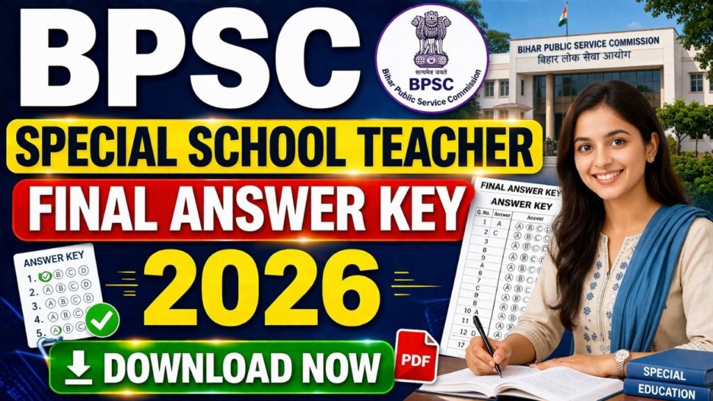 BPSC Special School Teacher Final Answer Key 2026