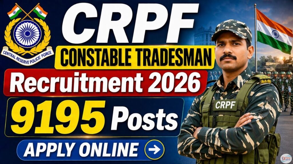 CRPF Tradesman Recruitment 2026