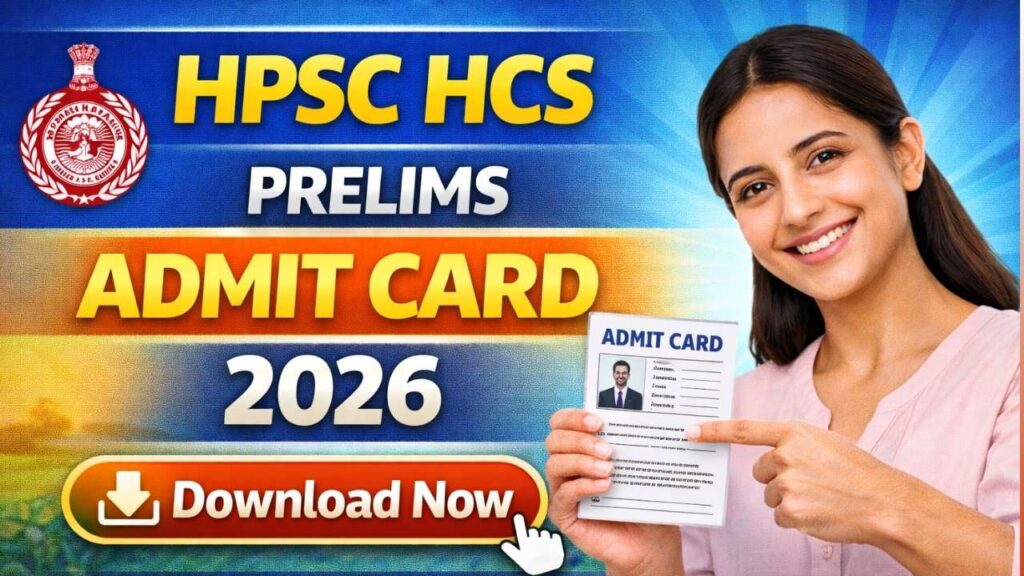 Haryana HPSC HCS Prelims Admit Card 2026