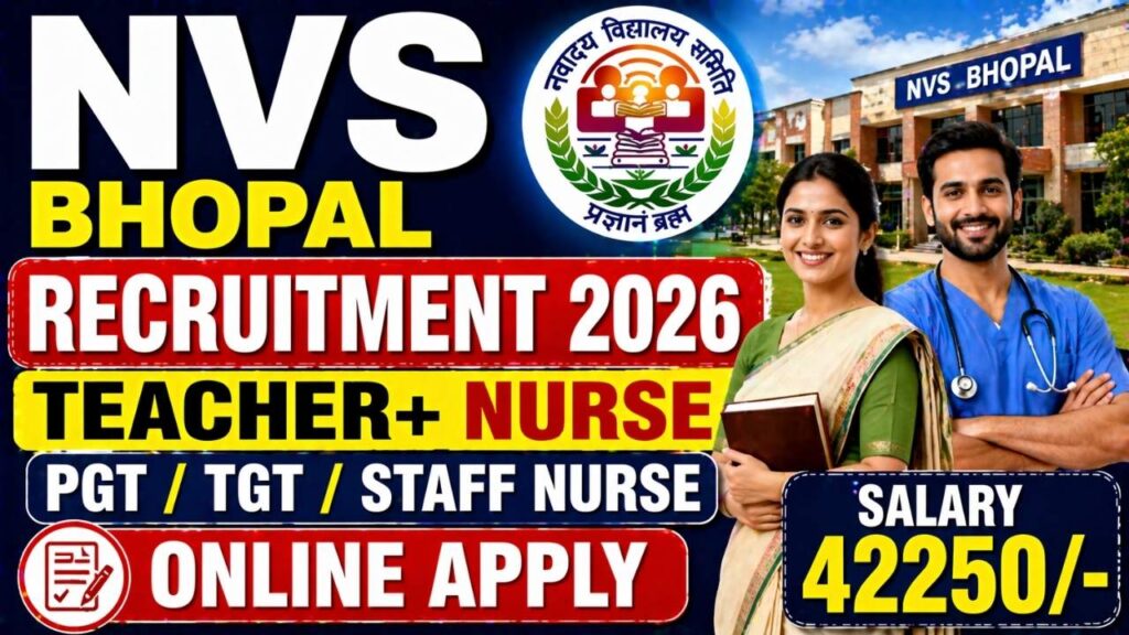 NVS Bhopal Recruitment 2026