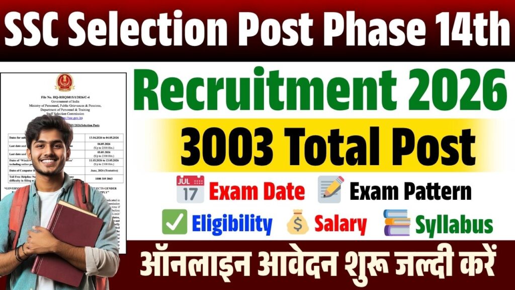 SSC Selection Post Phase 14th Recruitment 2026