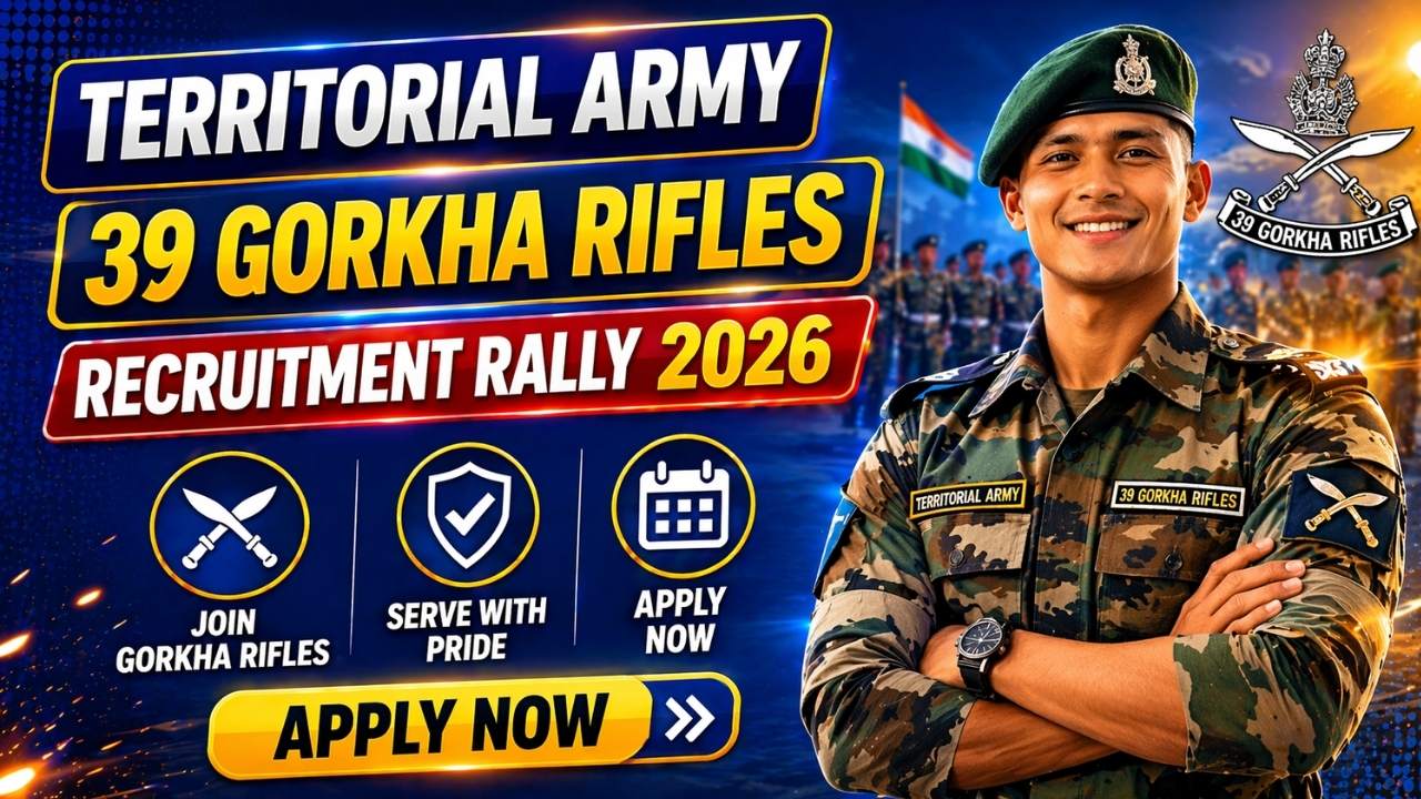 Territorial Army 39 Gorkha Rifles Recruitment Rally 2026: For 161 ...