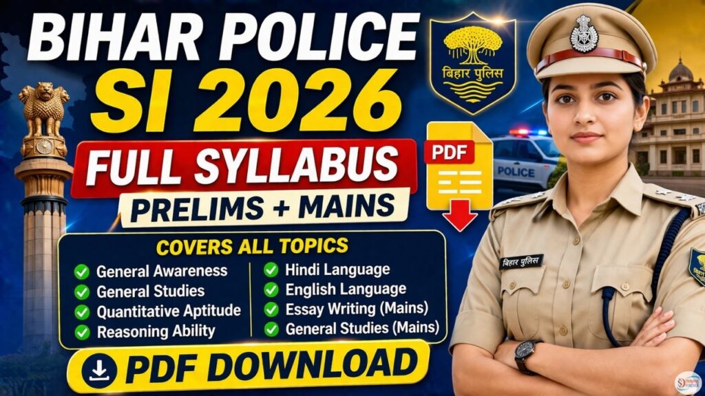 Bihar Police Sub Inspector (SI) Syllabus & Exam Pattern 2026