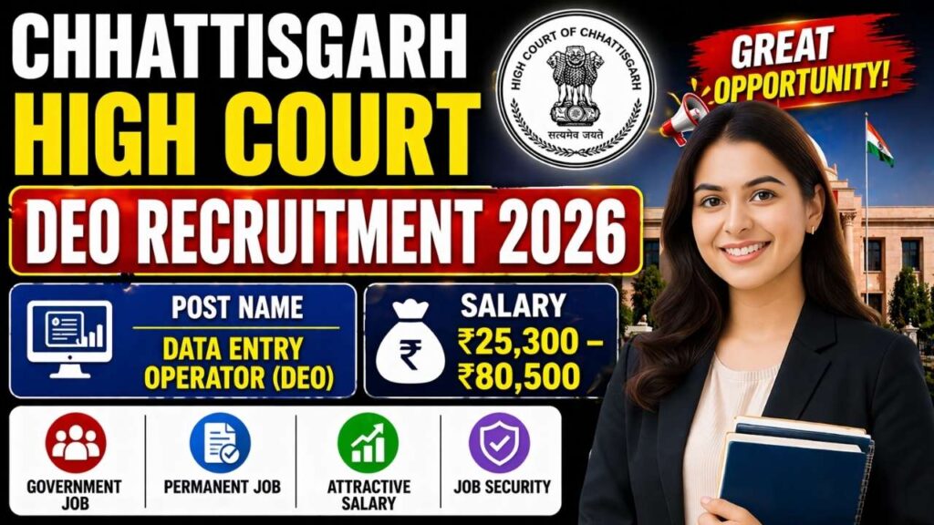Chhattisgarh High Court DEO Recruitment 2026