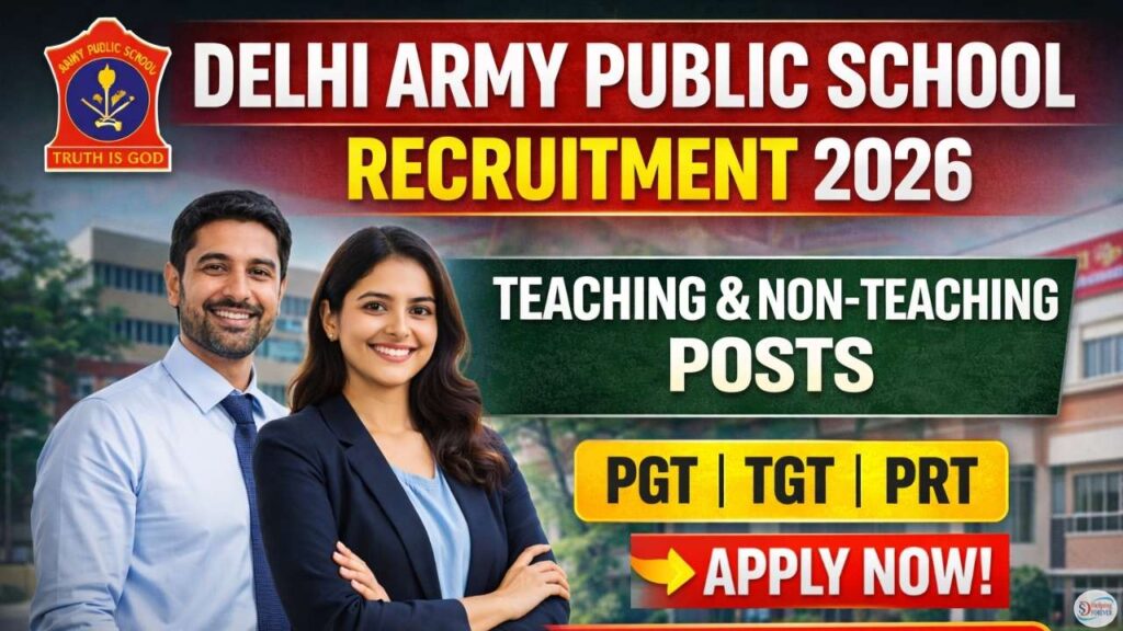 Delhi Army Public School Recruitment 2026