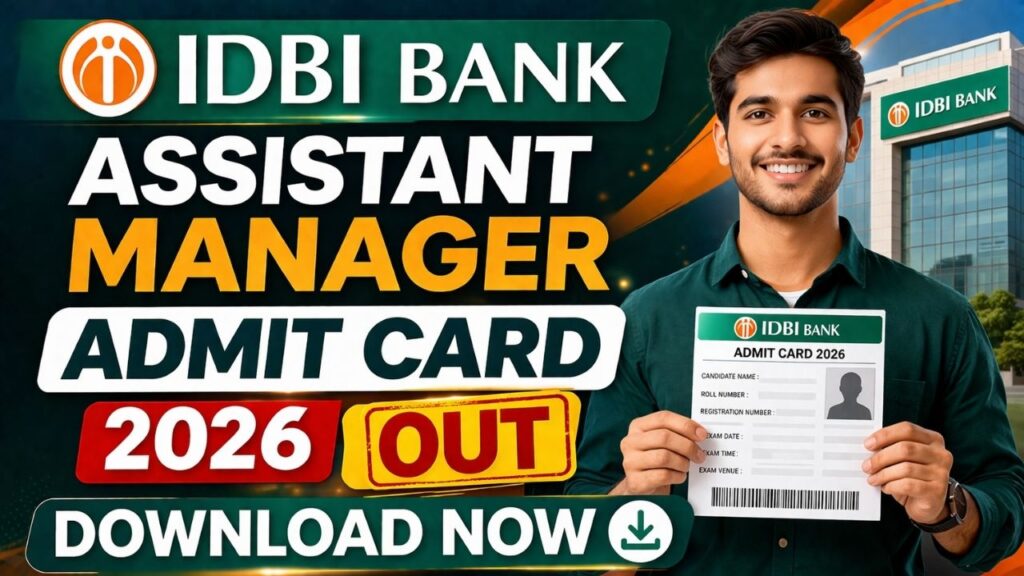 IDBI Bank Assistant Mananger Admit Card 2026
