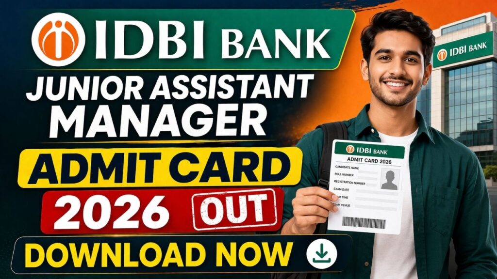 IDBI Bank Junior Assistant Manager (JAM) Admit Card 2026