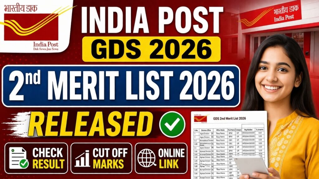 India Post GDS 2nd Merit List 2026