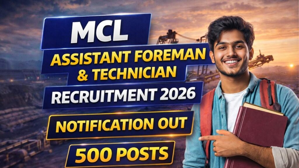 MCL Assistant Foreman Recruitment 2026