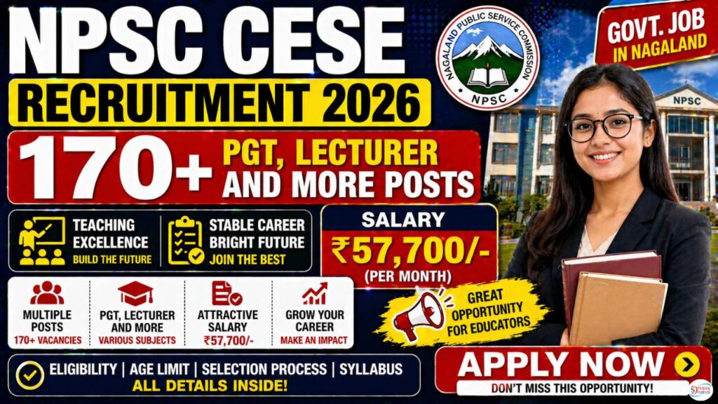 NPSC CESE Various Posts Recruitment 2026