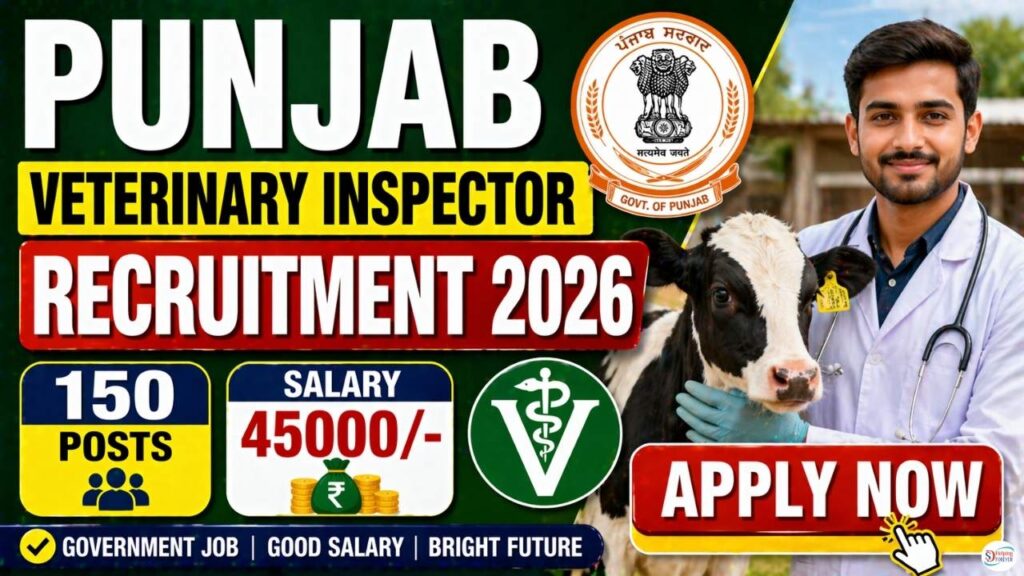 Punjab PSSSB Veterinary Inspector Recruitment 2026