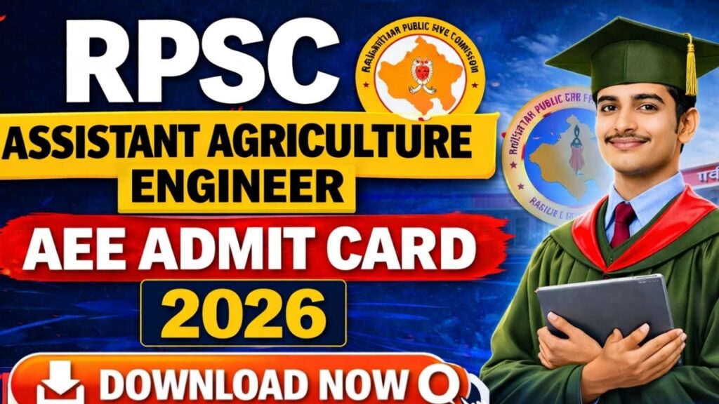 RPSC Assistant Agriculture Engineer AEE Admit Card 2026