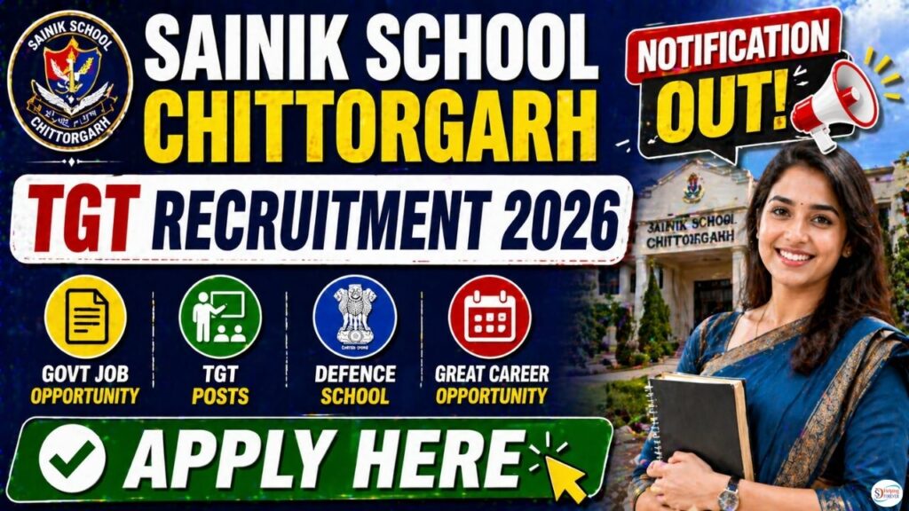Sainik School Chittorgarh TGT Recruitment 2026