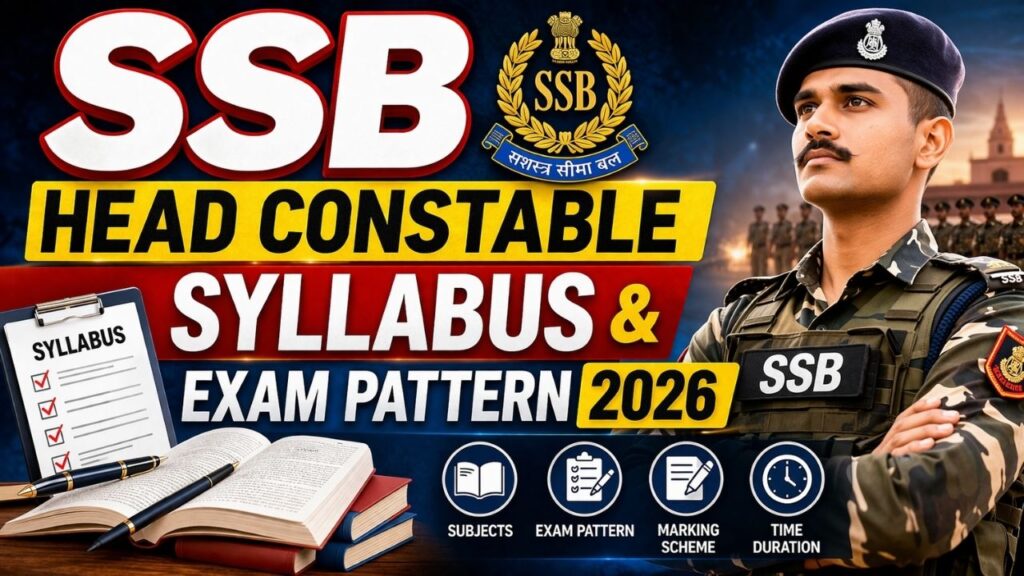 SSB Head Constable Syllabus & Exam Pattern 2026
