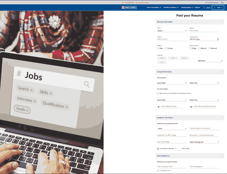 HDFC Bank Various Posts Recruitment 2026