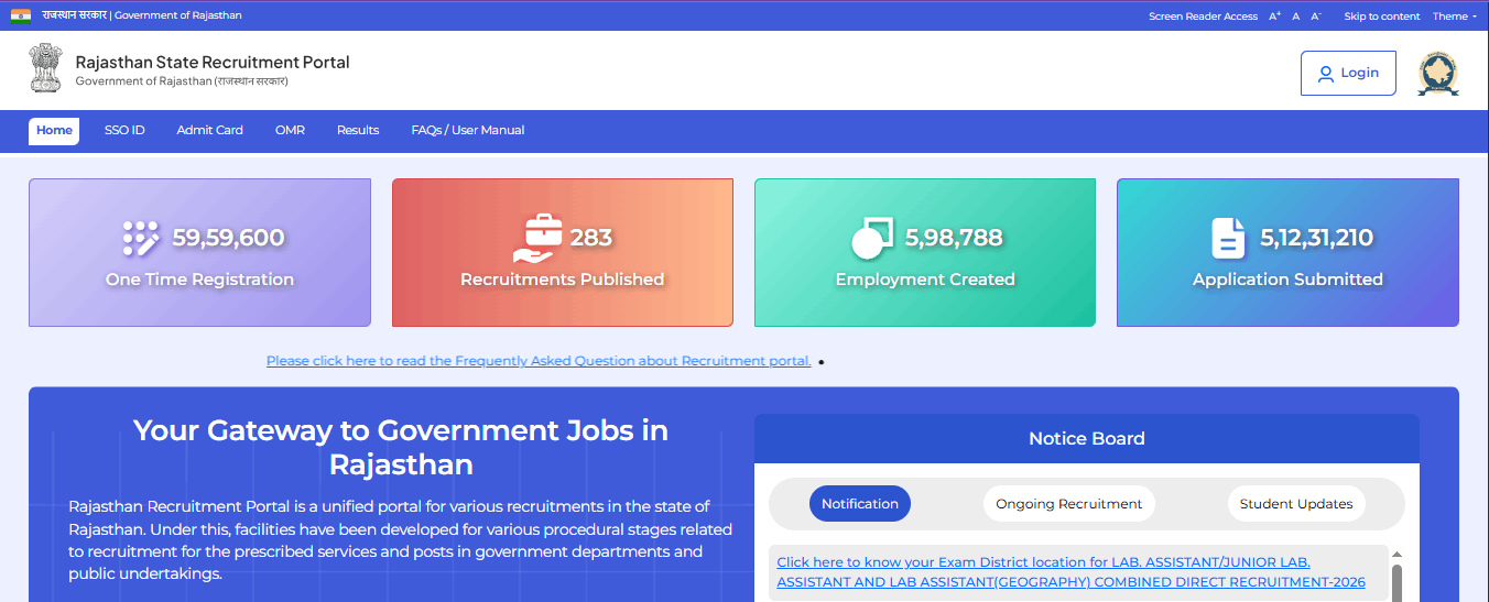 RSSB Lab Assistant Admit Card 2026