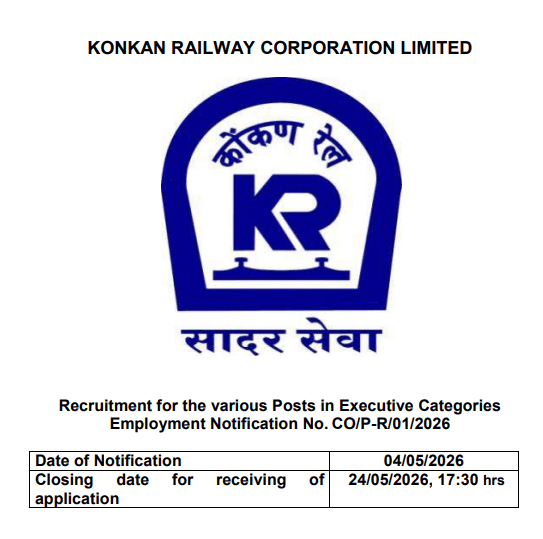 Konkan Railway Executive Recruitment 2026