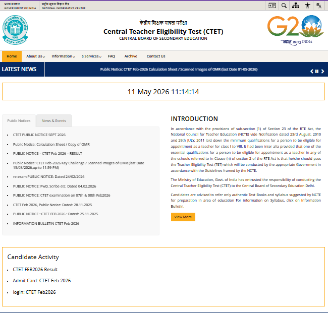 CTET September Correction Online Form 2026
