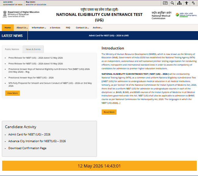 NTA NEET UG 2026 Exam Cancelled