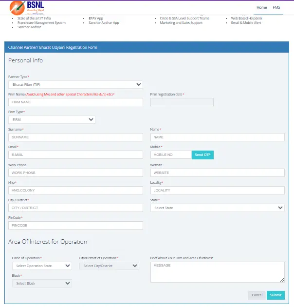 Bharat Net Udyami Online Form 2026