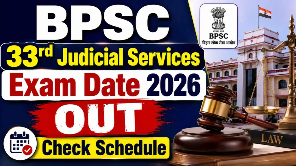 BPSC 33rd Judicial Services Exam Date 2026