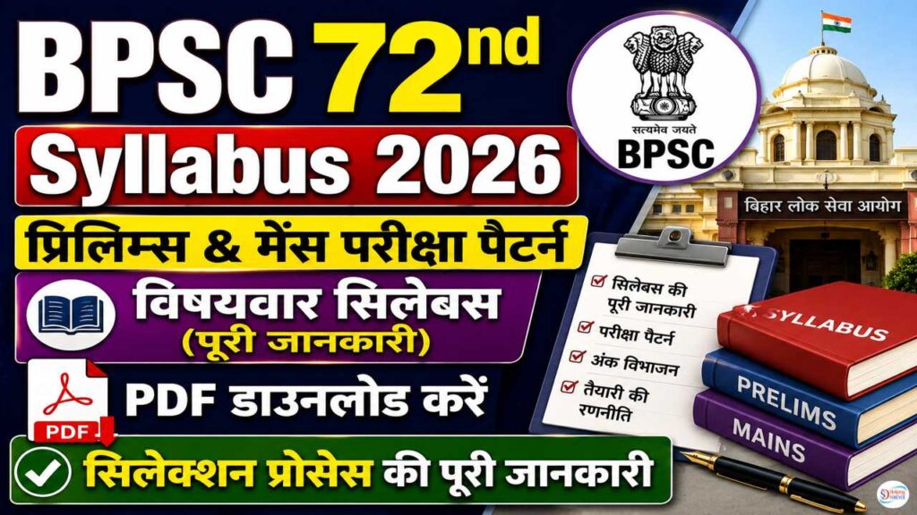 BPSC 72nd CCE Syllabus & Exam Pattern 2026