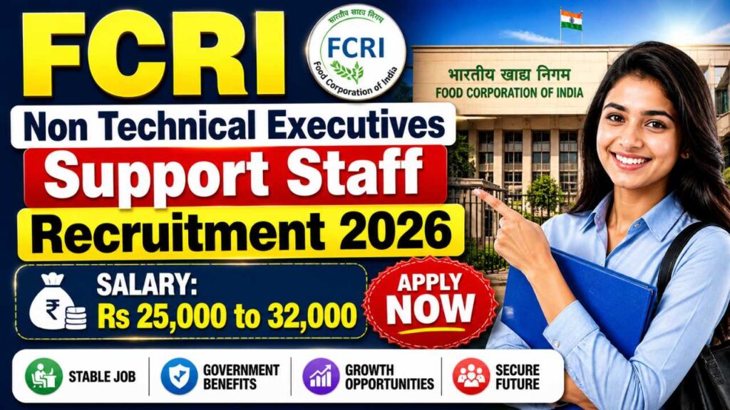 FCRI Non Technical Executives Support Staff Recruitment 2026