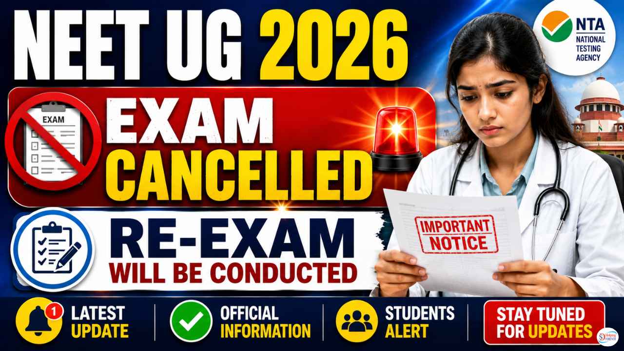 NTA NEET UG 2026 Exam Cancelled: Re-Examination To Be Conducted NTA ...