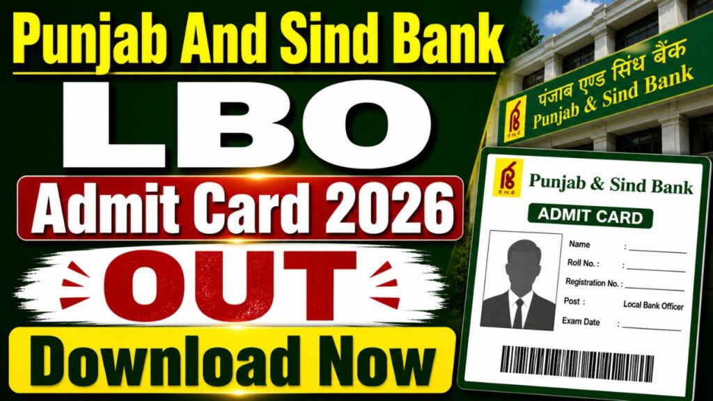 Punjab And Sind Bank LBO Admit Card 2026