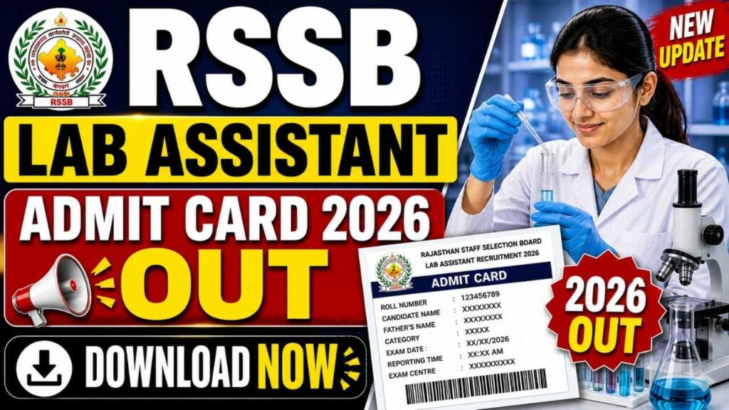 RSSB Lab Assistant Admit Card 2026